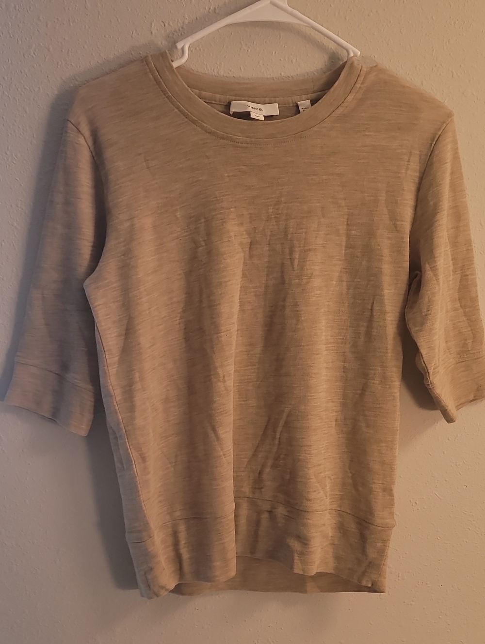 Vince Crewneck Top in Beige